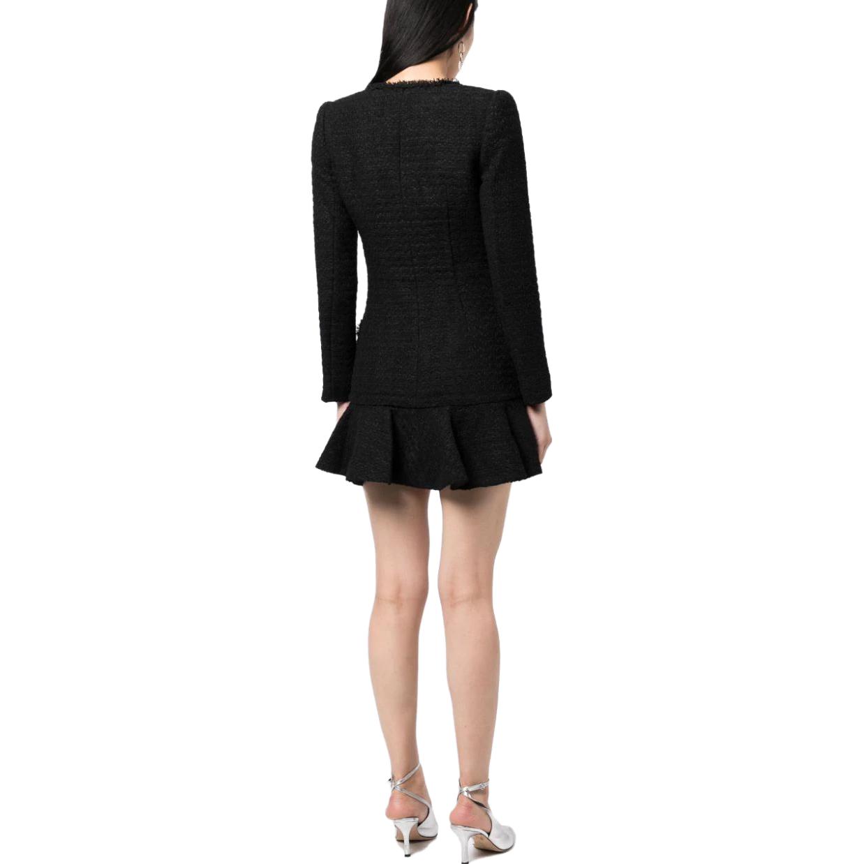 (Women) Self-Portrait Black Double-Breasted V-Neck Long Sleeve Mini Dress Women. AW23181SB-BLACK 圖 4