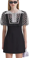 (Women) Self-Portrait Black Lace Sequin Puff Sleeve Short Elegant Party Dress for Women SWF344Y15200911 (Women) Self-Portrait Black Lace Sequin Puff Sleeve Short Elegant Party Dress for Women SWF344Y15200911