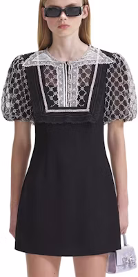 (Women) Self-Portrait Black Lace Sequin Puff Sleeve Short Elegant Party Dress for Women SWF344Y15200911 Buy (Women) Self-Portrait Black Lace Sequin Puff Sleeve Short Elegant Party Dress for Women SWF344Y15200911