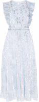 (Women) Self-Portrait Blue Floral Embroidered Sleeveless Midi Dress for Women SS24149MABL (Women) Self-Portrait Blue Floral Embroidered Sleeveless Midi Dress for Women SS24149MABL