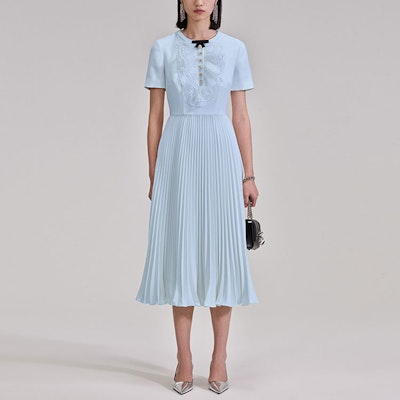 (W) Self-Portrait 蝴蝶結蕾絲晚禮服 優雅短袖百褶長裙 女裝 SWF343Y10000 Lookbook (W) Self-Portrait 蝴蝶結蕾絲晚禮服 優雅短袖百褶長裙 女裝 SWF343Y10000