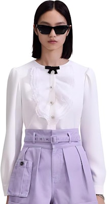 (W) Self-Portrait 蝴蝶結蕾絲甜美風格長袖白色襯衫女裝 SWF343C00200 Order (W) Self-Portrait 蝴蝶結蕾絲甜美風格長袖白色襯衫女裝 SWF343C00200