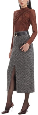 (W) Self-Portrait 棕色水鑽網紗長袖修身T恤 SWF354C01800 Lookbook (W) Self-Portrait 棕色水鑽網紗長袖修身T恤 SWF354C01800