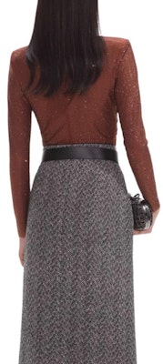 (W) Self-Portrait 棕色水鑽網紗長袖修身T恤 SWF354C01800 Shop (W) Self-Portrait 棕色水鑽網紗長袖修身T恤 SWF354C01800