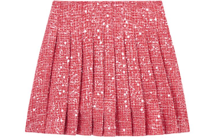 (Women) Self-Portrait Burgundy Sequin Pleated Mini Skirt for Women. SWF351Q00300 圖 2