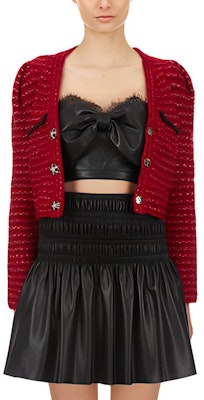 (W) Self-Portrait 經典V領緊身針織長袖短版毛衣 女款 紅色 SWF336M11800 Buy (W) Self-Portrait 經典V領緊身針織長袖短版毛衣 女款 紅色 SWF336M11800