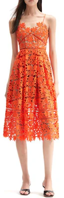 (Women) Self-Portrait Classic Lace Midi Slip Dress Women’s Bright Orange. SWF352Y37300 Lookbook (Women) Self-Portrait Classic Lace Midi Slip Dress Women’s Bright Orange. SWF352Y37300