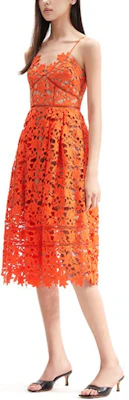 (Women) Self-Portrait Classic Lace Midi Slip Dress Women’s Bright Orange. SWF352Y37300 Purchase (Women) Self-Portrait Classic Lace Midi Slip Dress Women’s Bright Orange. SWF352Y37300