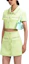 Lookbook (Women) Self-Portrait Crystal-Embellished Cropped Polo Jacket Women’s Light Green. SWF342C02400