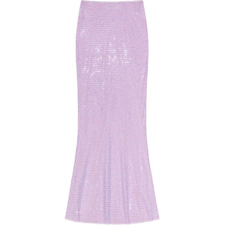 (Women) Self-Portrait Crystal Embellished Lilac Purple Bodycon Dress for Women SWF343Q00400