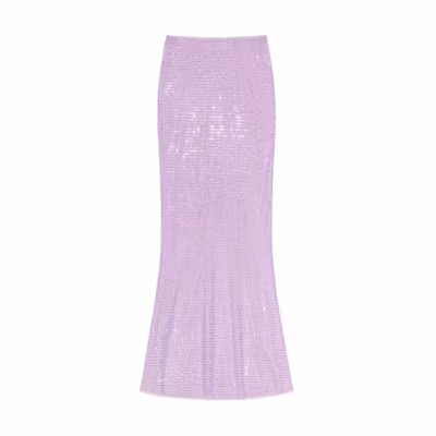 (Women) Self-Portrait Crystal Embellished Lilac Purple Bodycon Dress for Women SWF343Q00400