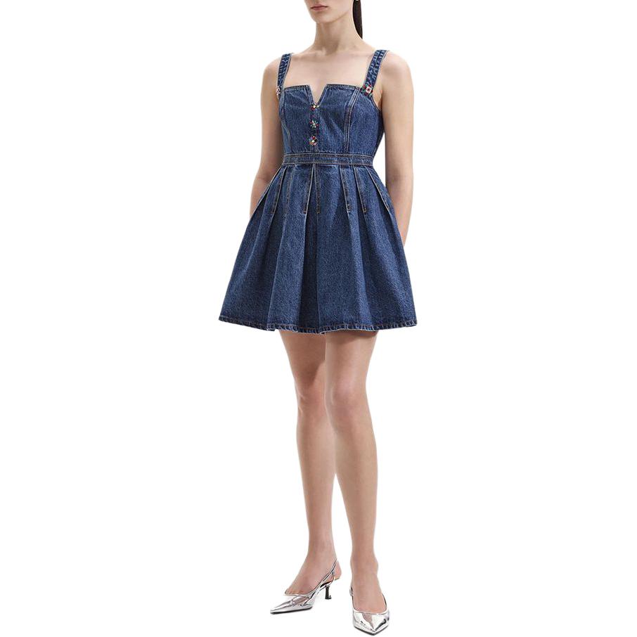 (Women) Self-Portrait Denim Blue Sleeveless A-Line Mini Dress for Women. SWF352Y17600 圖 3