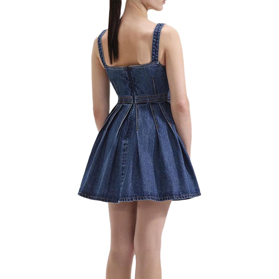 (Women) Self-Portrait Denim Blue Sleeveless A-Line Mini Dress for Women. SWF352Y17600 圖 5