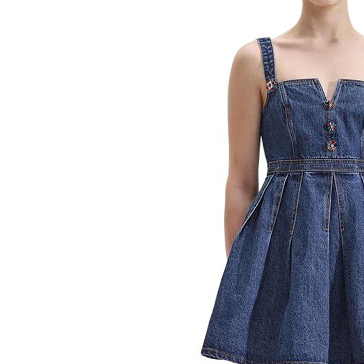 (Women) Self-Portrait Denim Blue Sleeveless A-Line Mini Dress for Women. SWF352Y17600 圖 6