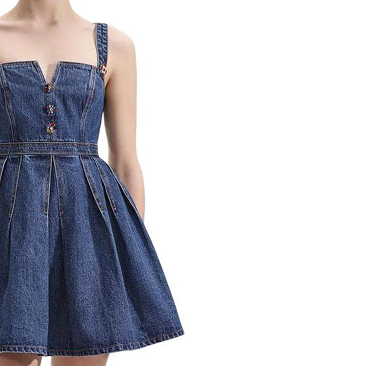 (Women) Self-Portrait Denim Blue Sleeveless A-Line Mini Dress for Women. SWF352Y17600 圖 7
