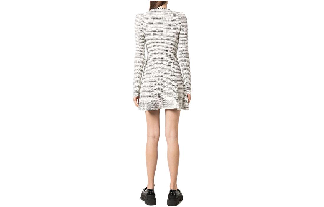 (Women) Self-Portrait Double-Breasted Knit A-Line Long Sleeve Dress Women AW21105WHITE 圖 3