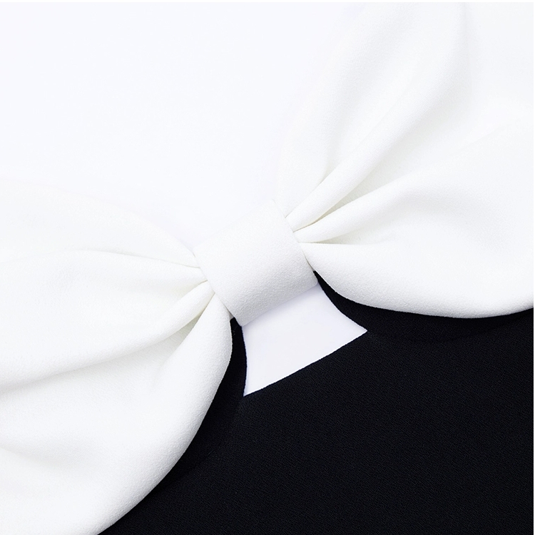 Purchase (W) Self-Portrait早春露肩蝴蝶結襯衫 黑白撞色女款上衣 SWF351C00400