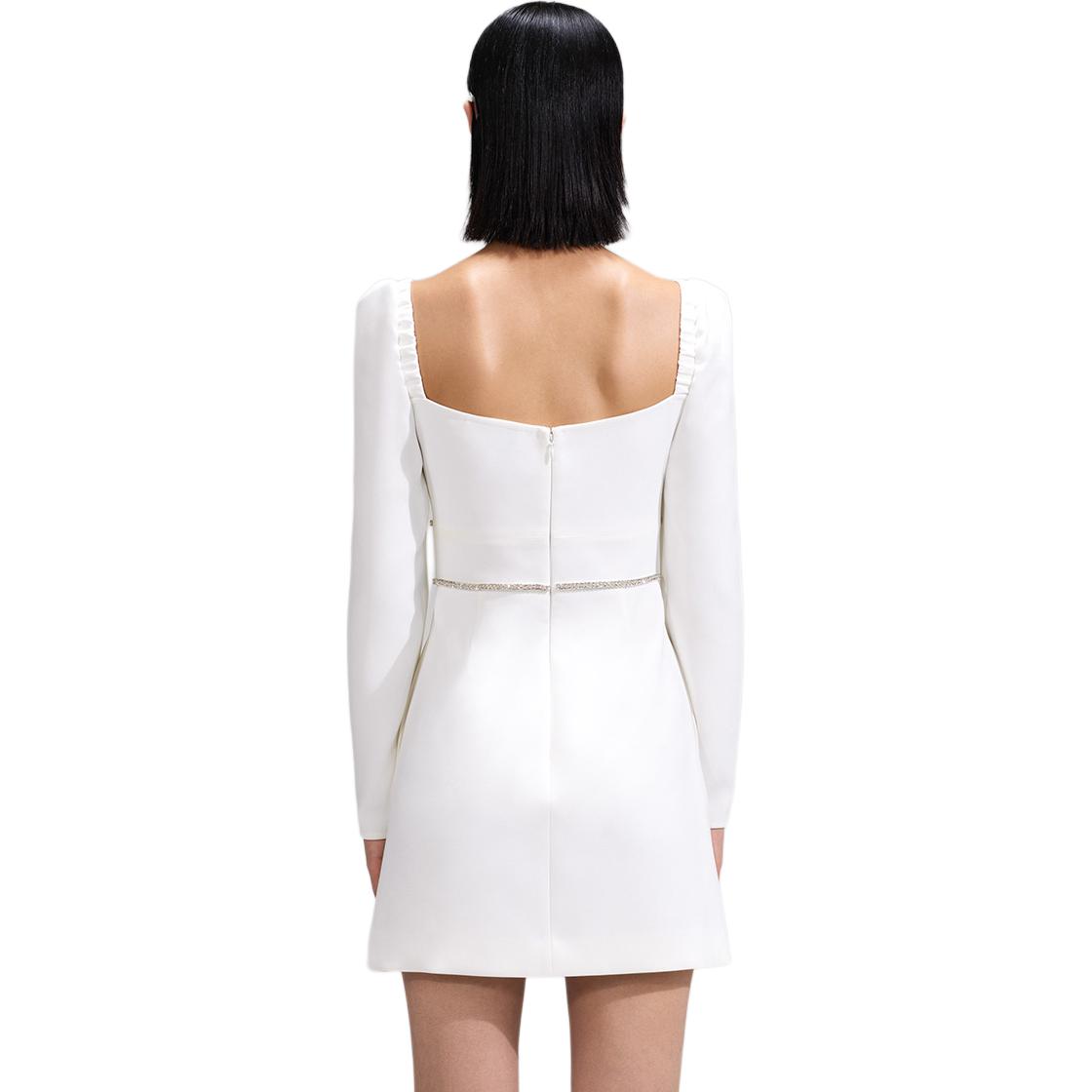 (Women) Self-Portrait Elegant Heart Neck White Long-Sleeve Party Dress for Women. SWF342Y20800 圖 3