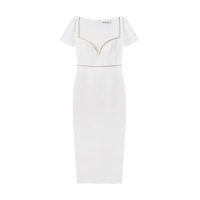 (Women) Self-Portrait Elegant Heart Neckline Short Sleeve Dress for Women - Party & Evening Wear SWF343Y00100