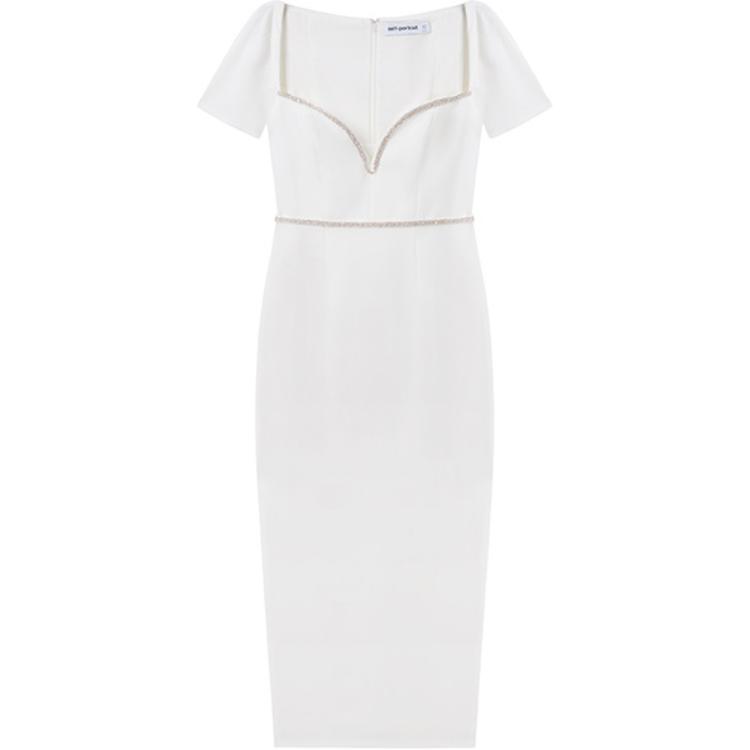 (Women) Self-Portrait Elegant Heart Neckline Short Sleeve Dress for Women - Party & Evening Wear SWF343Y00100 圖 2