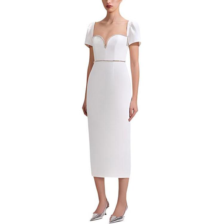 (Women) Self-Portrait Elegant Heart Neckline Short Sleeve Dress for Women - Party & Evening Wear SWF343Y00100 圖 4