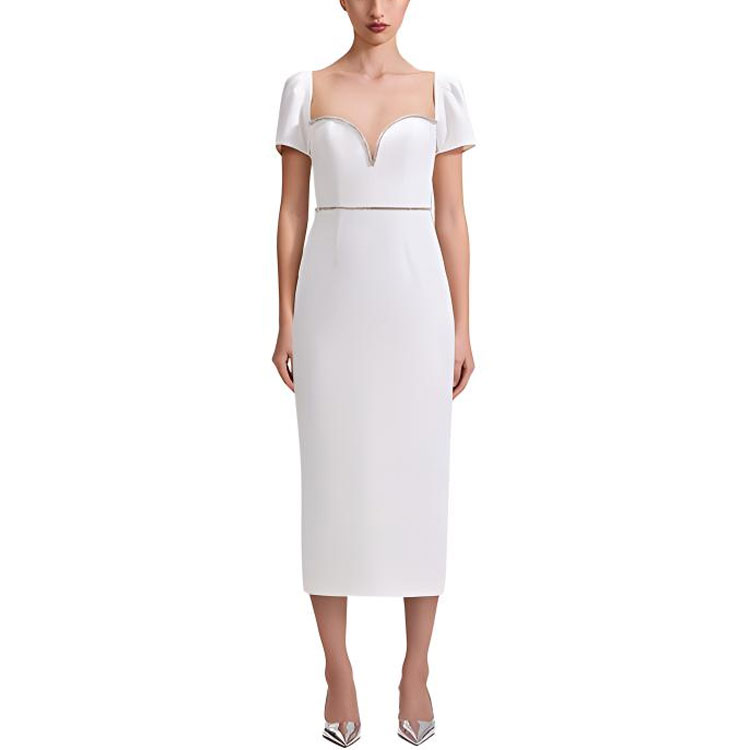 (Women) Self-Portrait Elegant Heart Neckline Short Sleeve Dress for Women - Party & Evening Wear SWF343Y00100 圖 5