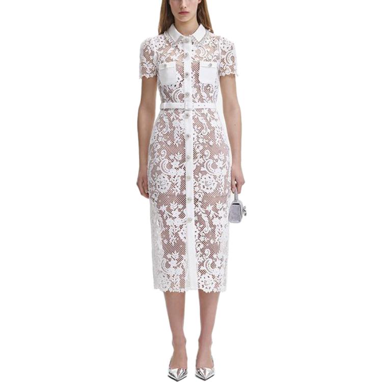 (Women) Self-Portrait Elegant Lace Princess Dress Short-Sleeve Evening Gown for Women SWF344Y16200 圖 3