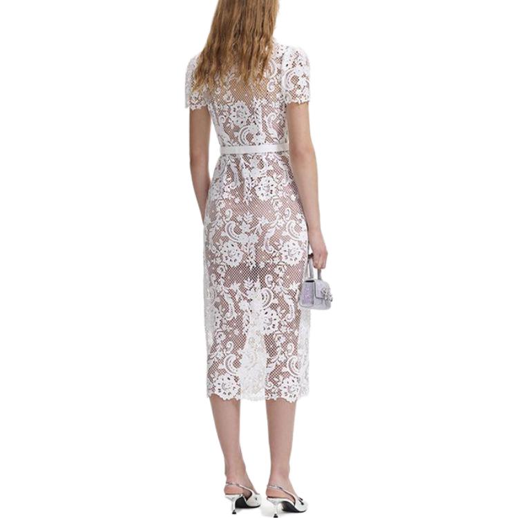 (Women) Self-Portrait Elegant Lace Princess Dress Short-Sleeve Evening Gown for Women SWF344Y16200 圖 5