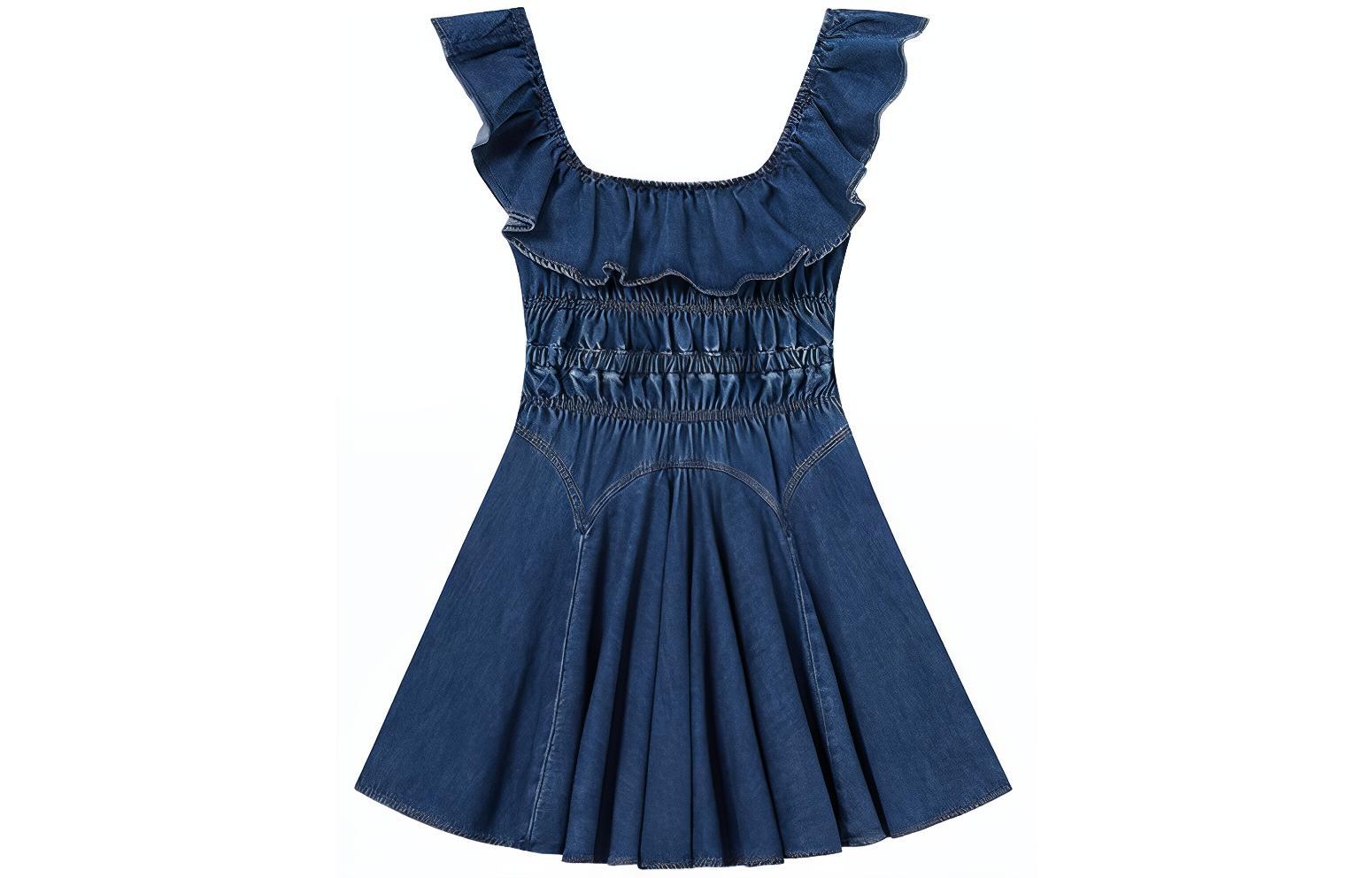 (Women) Self-Portrait Elegant Ruffled Square Neck Princess Short Sleeve Evening Dress SWF352Y18100 圖 2