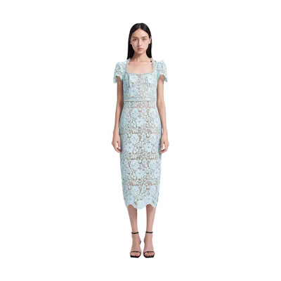 (Women) Self-Portrait Elegant Zip Bodycon Short Sleeve Evening Gown Party Dress for Women SWF343Y08500