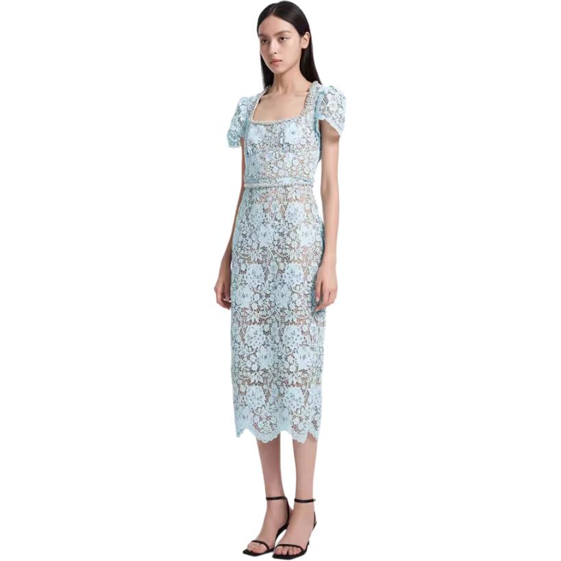 (Women) Self-Portrait Elegant Zip Bodycon Short Sleeve Evening Gown Party Dress for Women SWF343Y08500 圖 3