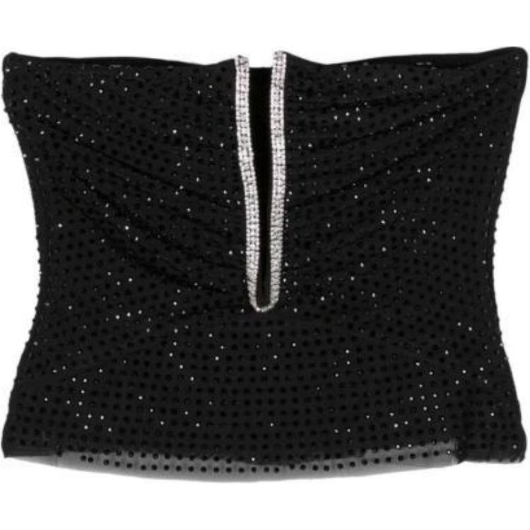(Women) Self-Portrait Embellished Knit Tube Top Women’s Black. PF24166TBBLACK
