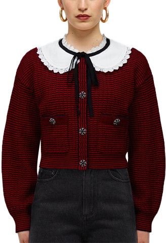 women-self-portrait-french-retro-striped-knit-top-with-doll-collar-and-tie-red-brown-swf-331-m03700