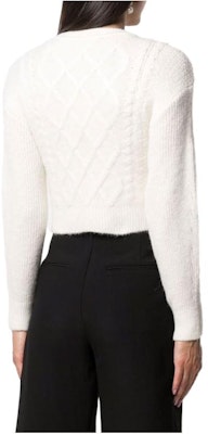 (W) Self-Portrait FW21 白色針織蝴蝶結開襟衫與水鑽鈕扣. SWF325M08200004 Lookbook (W) Self-Portrait FW21 白色針織蝴蝶結開襟衫與水鑽鈕扣. SWF325M08200004