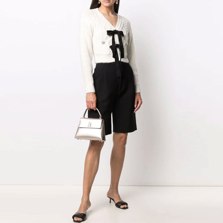 Purchase (W) Self-Portrait FW21 白色針織蝴蝶結開襟衫與水鑽鈕扣. SWF325M08200004