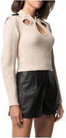 Order (W) Self-Portrait FW21 女士米色修身鏤空針織上衣 PF21001DSAND