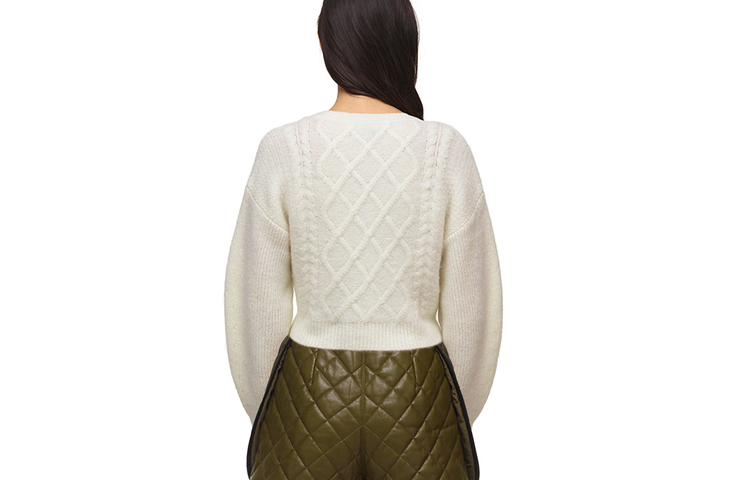 Lookbook (W) Self-Portrait FW21 蝴蝶結針織開襟毛衣 女裝 白色 SWF322M08200