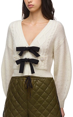 (W) Self-Portrait FW21 蝴蝶結針織開襟毛衣 女裝 白色 SWF322M08200 Shop (W) Self-Portrait FW21 蝴蝶結針織開襟毛衣 女裝 白色 SWF322M08200