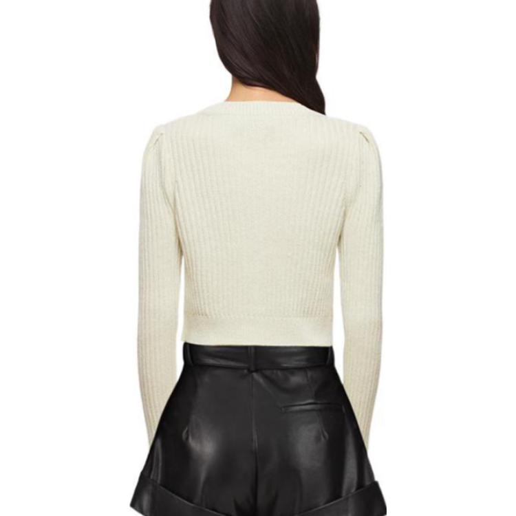 Shop (W) Self-Portrait 秋冬款蝴蝶結V領針織開衫上衣 白色 SWF323M01800