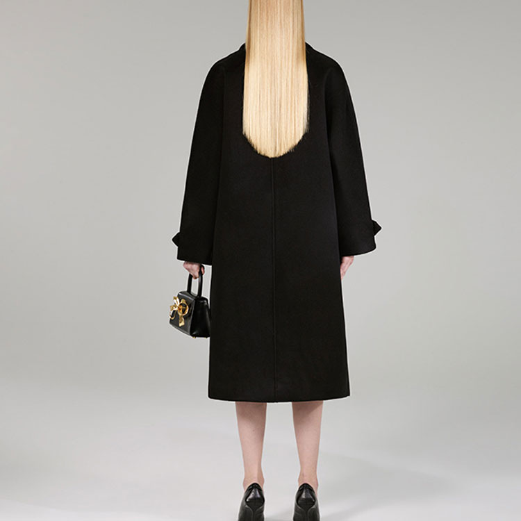 (Women) Self-Portrait FW22  Black V-Neck Single-Breasted Casual Coat. SWF334D00200 圖 4