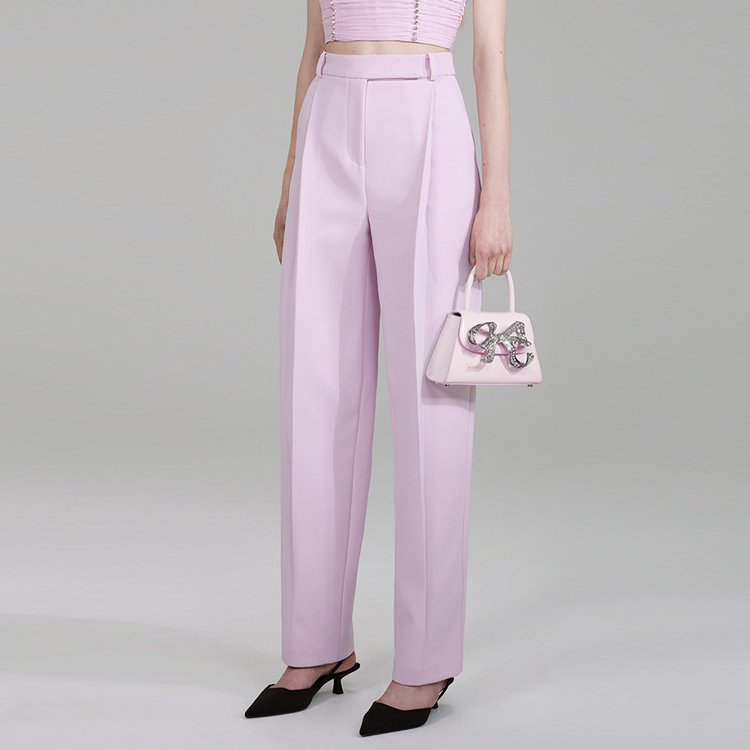 Shop (W) Self-Portrait FW22 Seluar Kembang Pink Santai. SWF334K01300