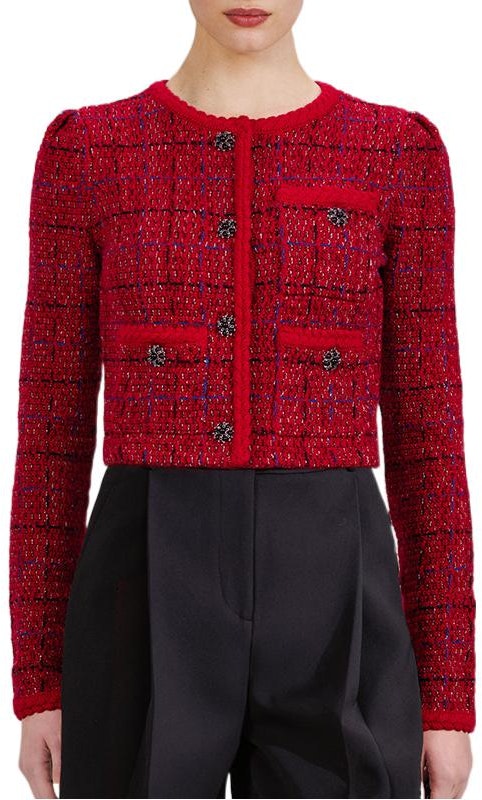 women-self-portrait-fw-22-red-tweed-plaid-wool-cardigan-knit-jacket-sweater-swf-334-m08300