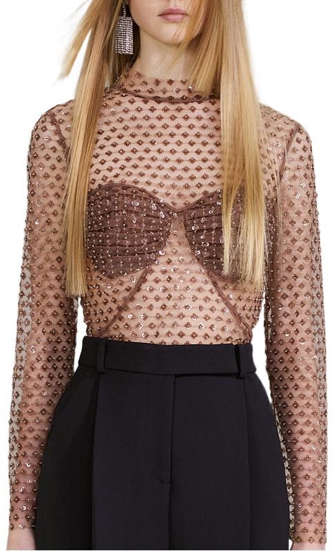 women-self-portrait-fw-22-sequin-sheer-long-sleeve-t-shirt-gunmetal-swf-334-c03400