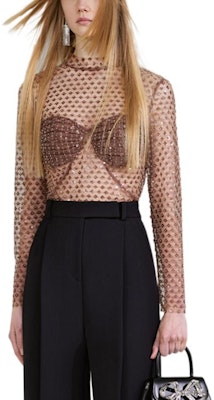 (W) Self-Portrait FW22 Baju Lengan Panjang Sheer Sequin Gunmetal. SWF334C03400 Lookbook (W) Self-Portrait FW22 Baju Lengan Panjang Sheer Sequin Gunmetal. SWF334C03400