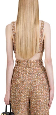 (W) Self-Portrait FW22 駝色金色方領短版呢料上衣 SWF334C03500 Shop (W) Self-Portrait FW22 駝色金色方領短版呢料上衣 SWF334C03500