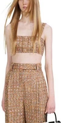 (W) Self-Portrait FW22 駝色金色方領短版呢料上衣 SWF334C03500 Purchase (W) Self-Portrait FW22 駝色金色方領短版呢料上衣 SWF334C03500