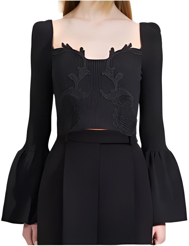 women-self-portrait-fw-22-black-lace-long-sleeve-loose-knit-sweater-aw-22-122-tb