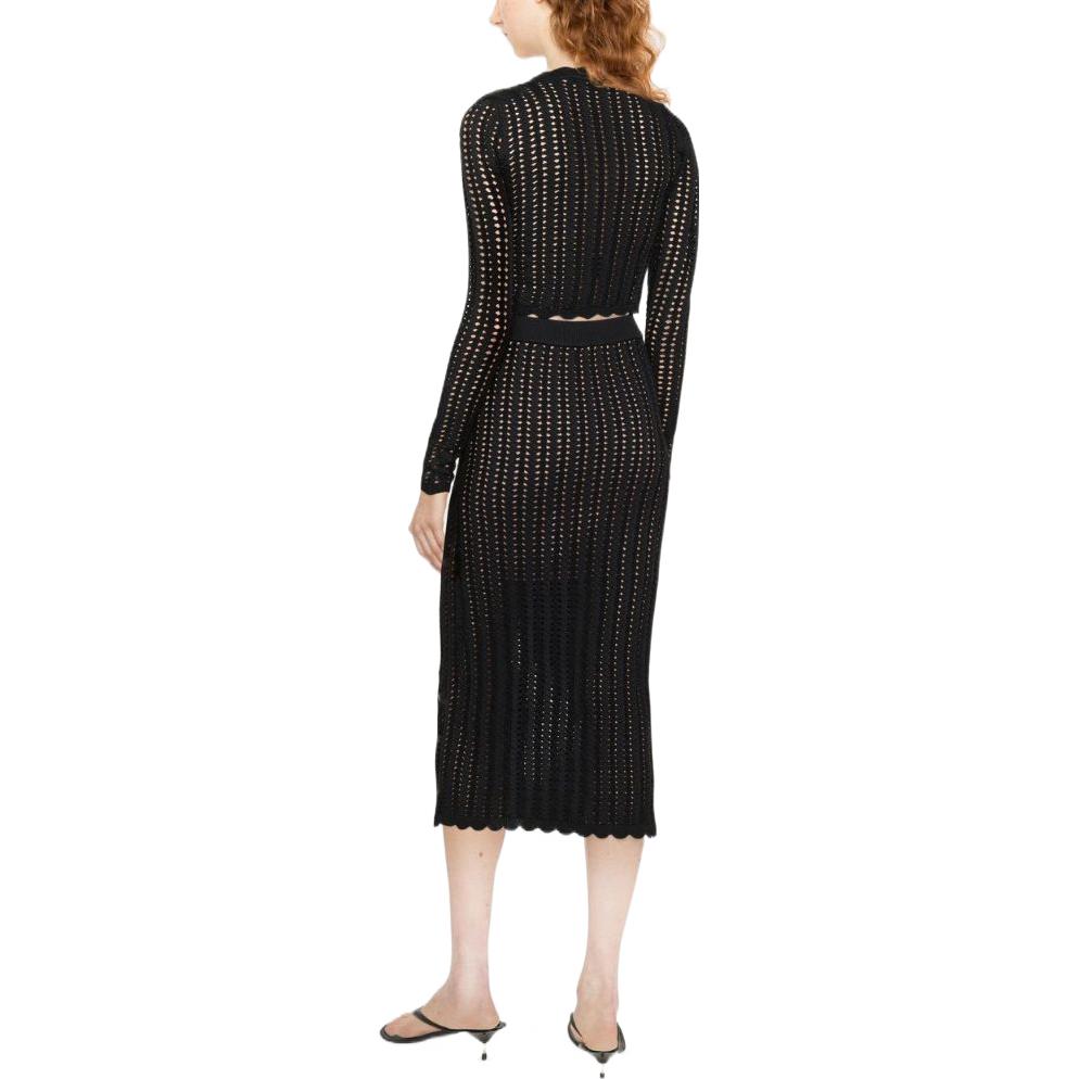 Shop (W) Self-Portrait FW22 黑色V領短版長袖針織上衣 女款 AW22071BLACK