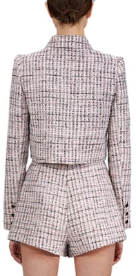 (W) Self-Portrait 女士 FW22 灰色格紋粗花呢短外套 SWF333T01000 Purchase (W) Self-Portrait 女士 FW22 灰色格紋粗花呢短外套 SWF333T01000