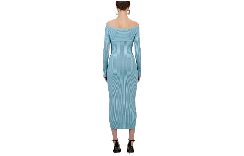 (Women) Self-Portrait FW22 Off-Shoulder Knit Bodycon Long Sleeve Dress for Women SWF333M00500 圖 3